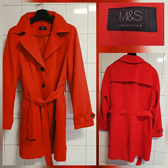 Punainen trenssi / poplari 44 /46 M&S Collection