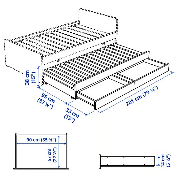 IKEA SLÄKT lasten sänky valkoinen