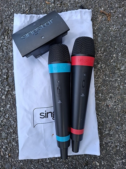 Langattomat Singstar-mikrofonit + USB-vastaanotin (PS2 / PS3 / PS4)