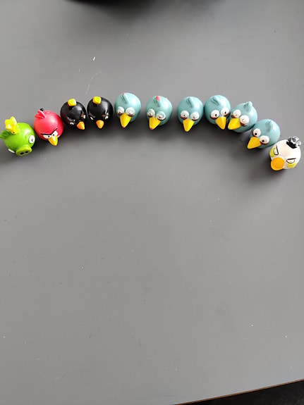 Angry Birds -figuurit 11 kpl – linnut ja possu