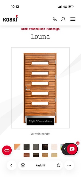 Uusi Kaski Louna 10x21 ulko-ovi