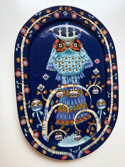 Iittala tarjotin sininen