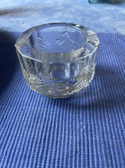 Iittala lasinen kynttilänjalka / tuikkukippo