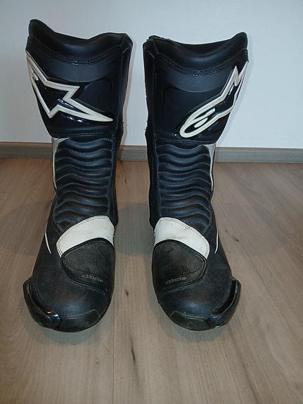 Alpinestars SMX S ajosaappaat koko 46 musta/valkoinen