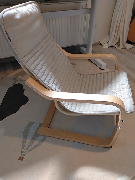 IKEA lasten nojatuoli vaalea harmaa