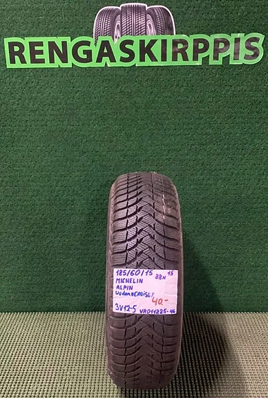 185/60R15 Michelin Alpin 88H kitka uudenveroiset