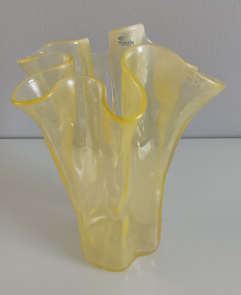 Muurla Eva maljakko keltainen 21cm
