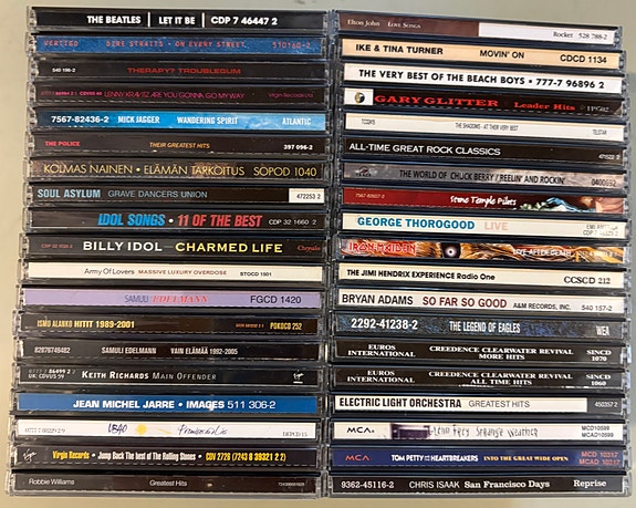 ROCK, POP ja Suomi POP CD levyjä