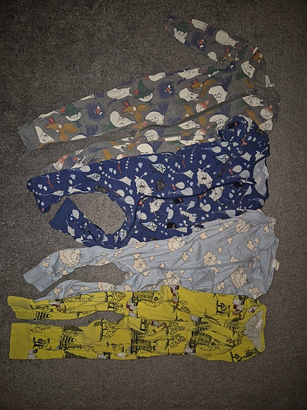 Muumi pyjamat koko 86