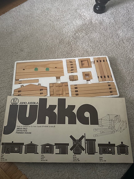 Vintage Juho Jussila Jukka-talo: Sauna alkuperäispakkauksessa.