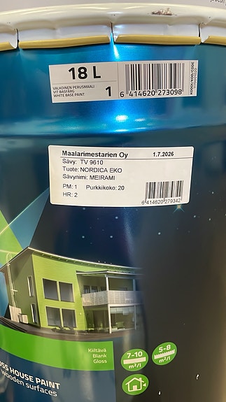 Nordica Eko ulkomaali 4 x 18l
