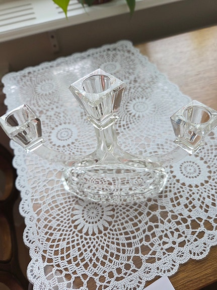 Riihimäen lasin Art Deco-kynttilänjalka