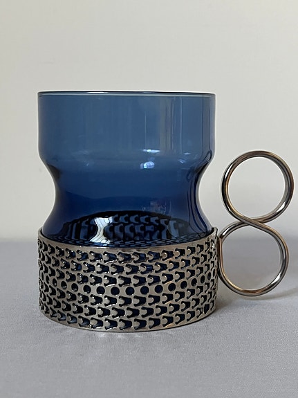 Tsaikka lasi sininen Iittala Sarpaneva
