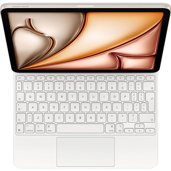 Apple Magic Keyboard iPad Airille, 11 tuumaa (M3), valkoinen (MDFV4)