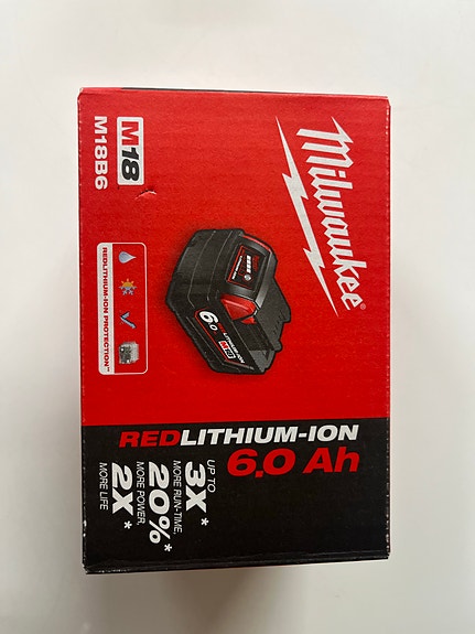 Milwaukee M18B6 RedLithium-Ion akku 6,0 Ah