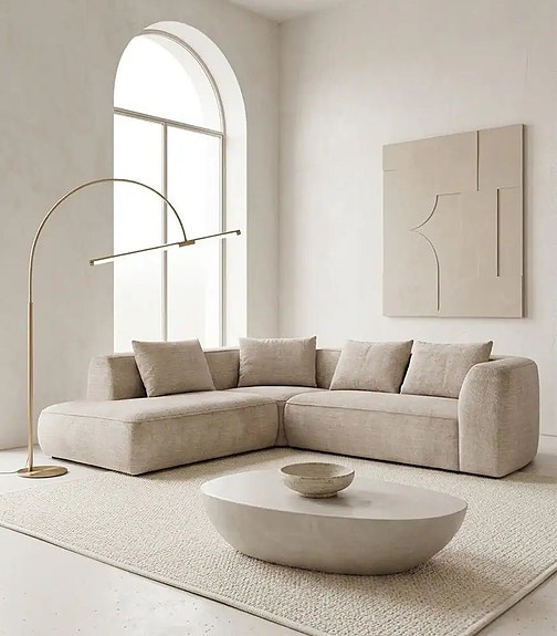 Monaco kulmasohva 282 cm –  beige, oikea ja vasen kätisyys