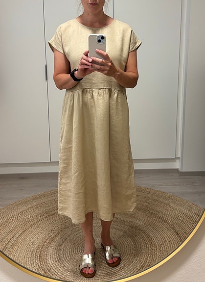 Nanso Saari pellavamekko beige 36