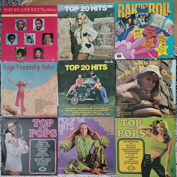 Ulkomaiset kokoelma-LP:t 1970-luvulta pakettina