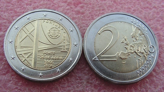 2 € EURO 2016 Portugali "50 v. 25 ABRIL SILTA" UNC