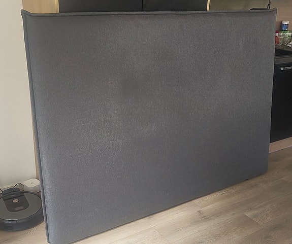 Harmaa kankainen sängynpääty 180cm sängylle