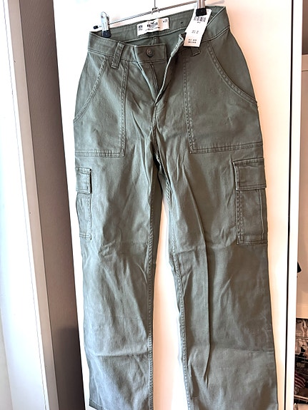 Hollisterin cargo-housut, vihreä koko W23