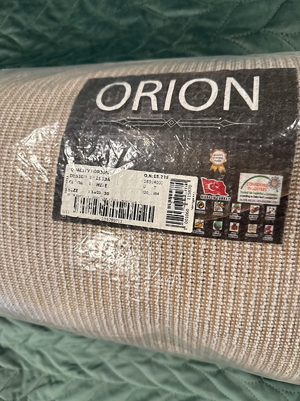 Orion valkoinen nukkamatto 160x230