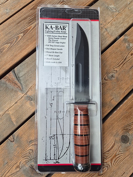 KA-BAR Fighting/Utility Knife 7" hiiliterästerä