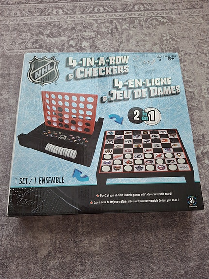 NHL 4 in a Row & Checkers lautapeli 2 in 1