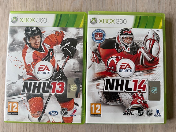 Xbox 360 EA Sports NHL 13 ja NHL 14 pelit