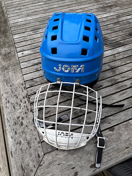 Jofa jääkiekkokypärä sininen ristikolla