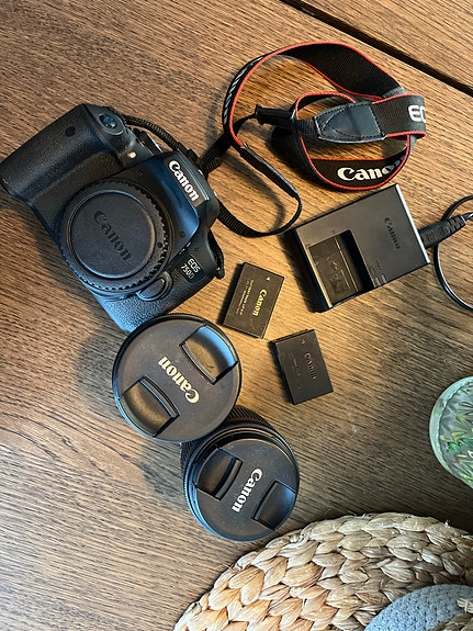 Canon EOS 750D järjestelmäkamera + 10–18mm ja 18–55mm objektiivit