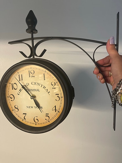 IKEA seinäkello kaksipuolinen metallinen