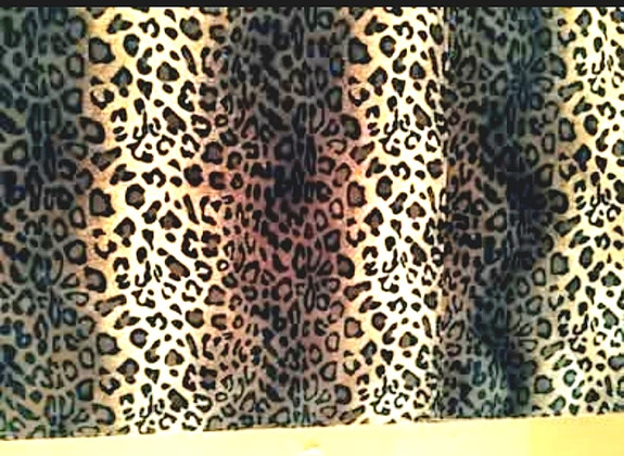 Sängynpääty 180 cm leopardikuosi