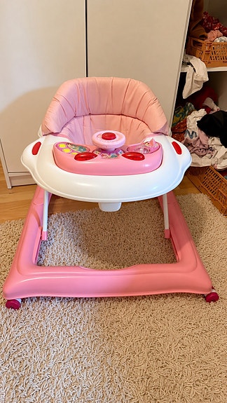 Lasten kävelytuoli pinkki