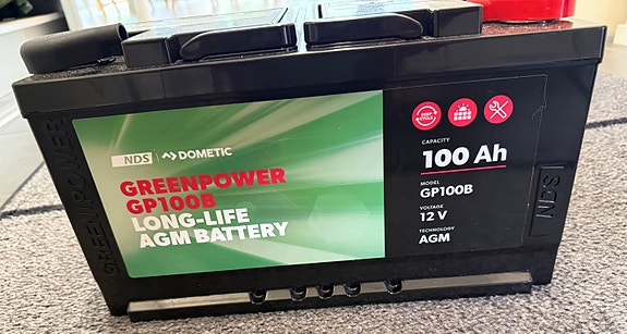 Dometic GreenPower GP100B AGM-akku 100Ah 12V