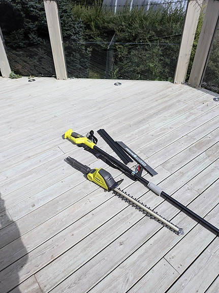 Ryobi OPT1845 pensasleikkuri jatkovarrella