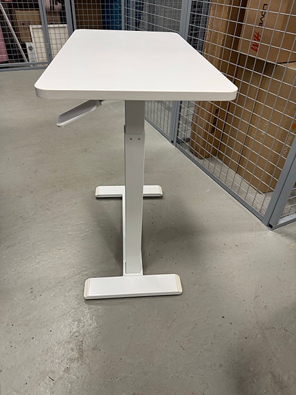 BOLLSIDAN säädettävä Tietokonepöytä 65-103cm, valkoinen, 68x36 cm