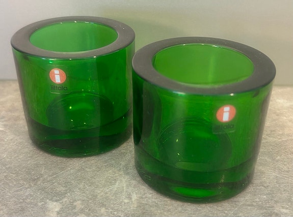 Iittala Kivi tuikkukipot vihreä, 2 kpl