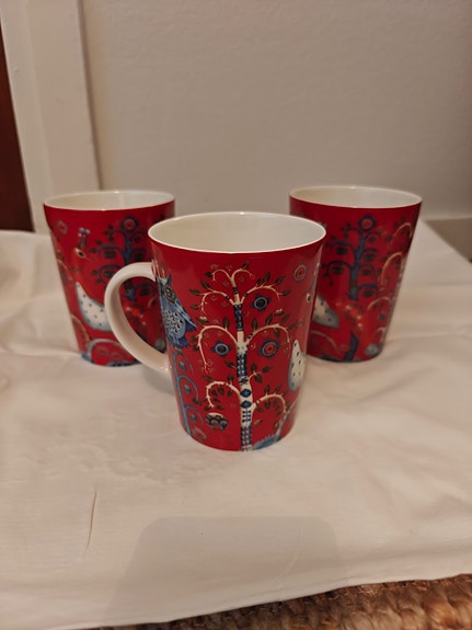 Iittala taika punaiset mukit 3kpl