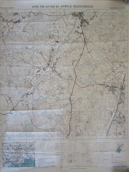TOPOGRAFI kartta Hyrylä - Ruotsinkylä - Korso