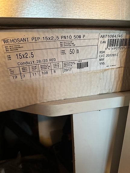 Uponor WehoSani PEX 15×2,5