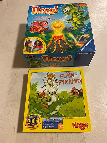 Lasten pelit Eläinpyramidi ja Dragi dragon
