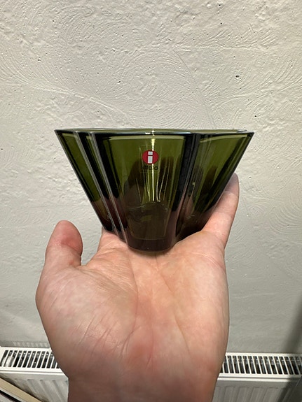 Iittala Aalto kulho vihreä lasi