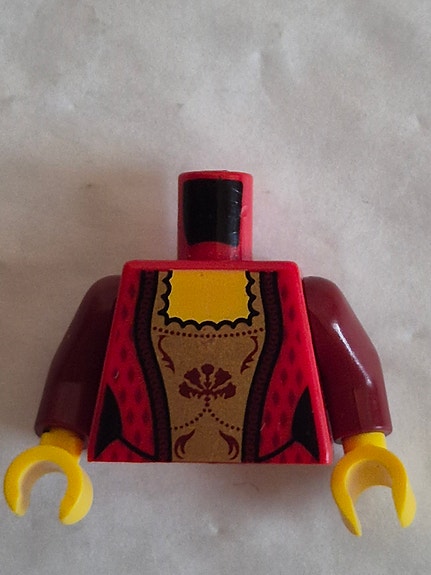 Lego Red 973pb0732c01 Torso Castle Kingdoms Female