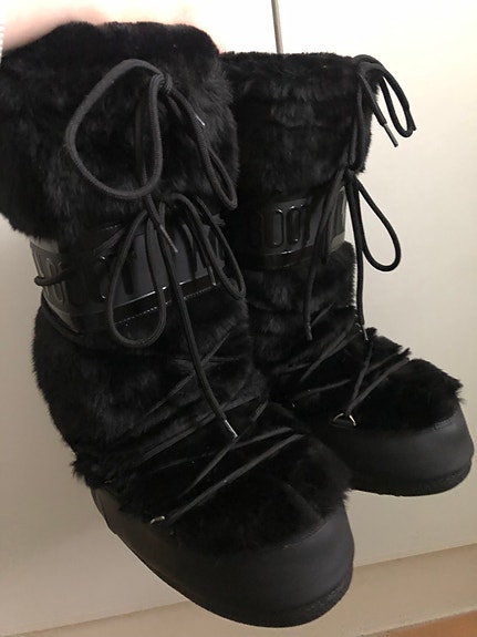 Moon Boot Faux Fur Black 39-41