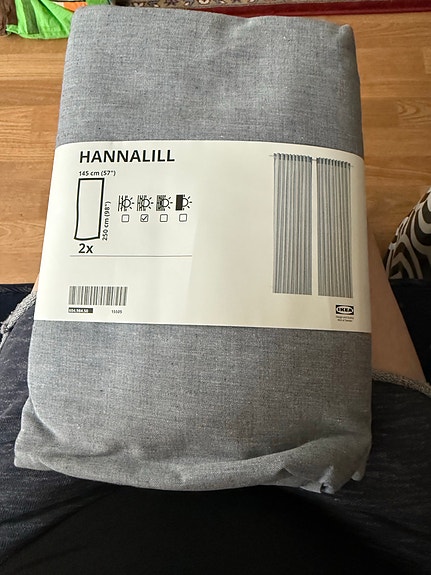 IKEA HANNALILL verhot harmaa