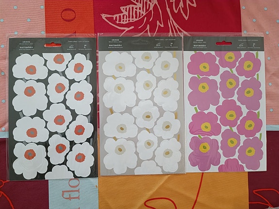 Marimekko Unikko tarra-arkit