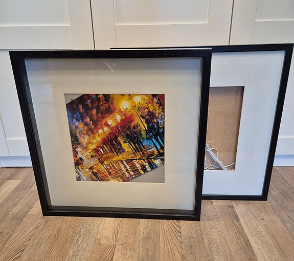 IKEA RIBBA musta kehys 52x52 cm
