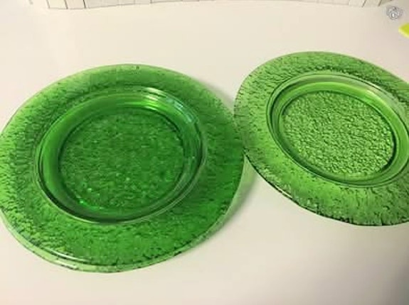 Humppila Talonpoika vihreät lasilautaset 6 kpl 23 cm
