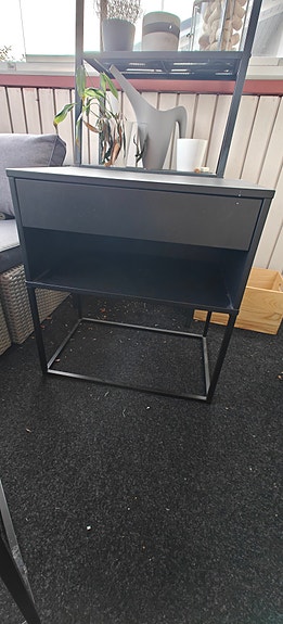 Yöpöytä, musta, 2kpl